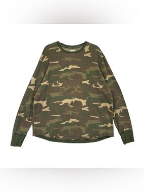 Mossimo Y2K Thermal Camo Long Sleeve Sz XXL Green
